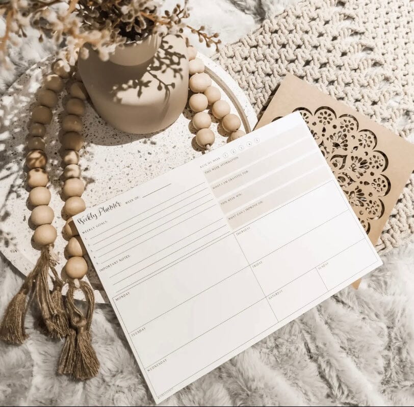 Minimalist A4 Tear-Off Weekly Planner Notepad Aambers Goodies xx