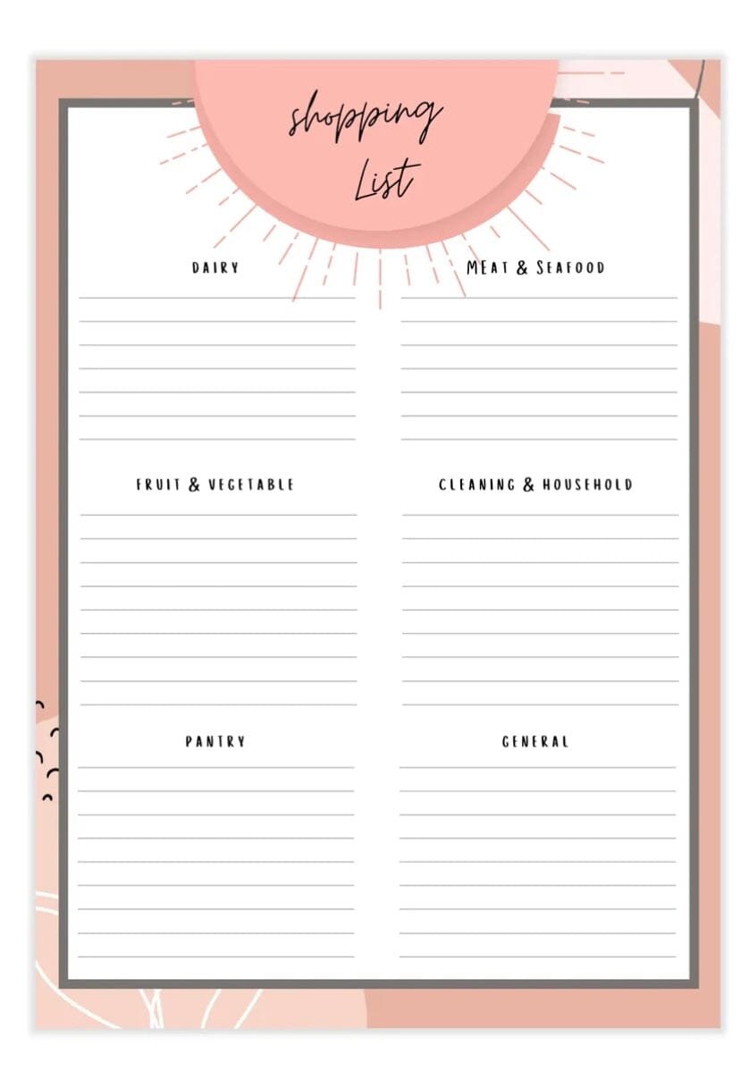 Shopping List Notepad Aambers Goodies xx