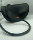 Black Moon Leather Zip Sling Handbag