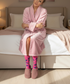 PANDORA Dusty Pink fluffy Robe/ Dressing Gown