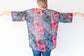 ⭐️ Multi coloured Pink & Blue Floral Sunset original Open Kaftan