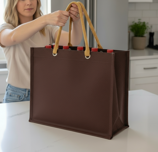 XXL BROWN Luxe Tote Bag - Strong & Durable