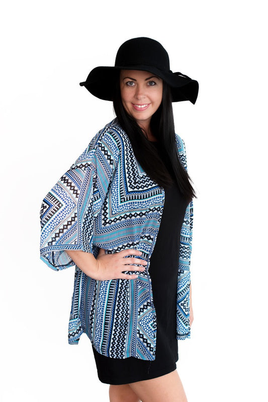 ⭐️ Blue & black boho Dreams original Open Kaftan