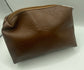 Small Leather Zip Bags- Black & Dark Brown