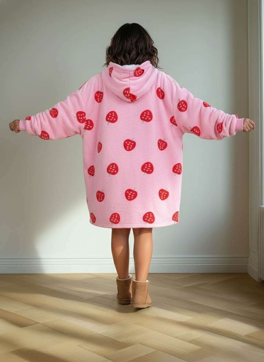 Strawberry Shortcake SNOODI OODI Oversized Hooded Blanket Jumpers
