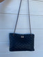 Large Chain Black Quilted Hand bag