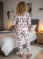 LACEY Pinda Panda Bears Cuffed fluff Lounge Wear Set