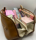 Makeup beauty Compartment Zip Bags Black, Dusty Pink & Rust/Tan