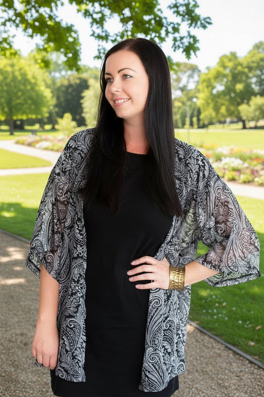 Dark Brown Boho Original Open Kaftan