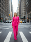CARMEL Hot Pink Blazer and Suit Pants 2 peice Set