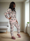 LACEY Pinda Panda Bears Cuffed fluff Lounge Wear Set