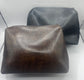 Medium Leather Zip Bags- Black & Dark Brown