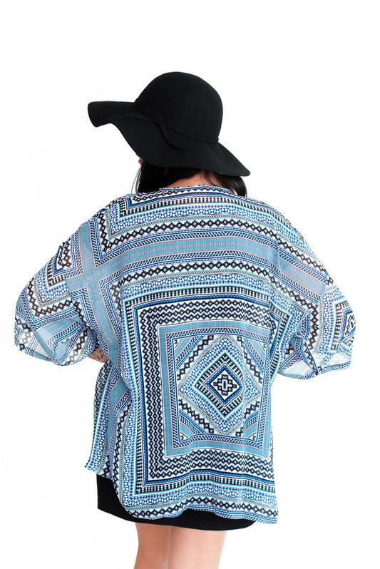 ⭐️ Blue & black boho Dreams original Open Kaftan