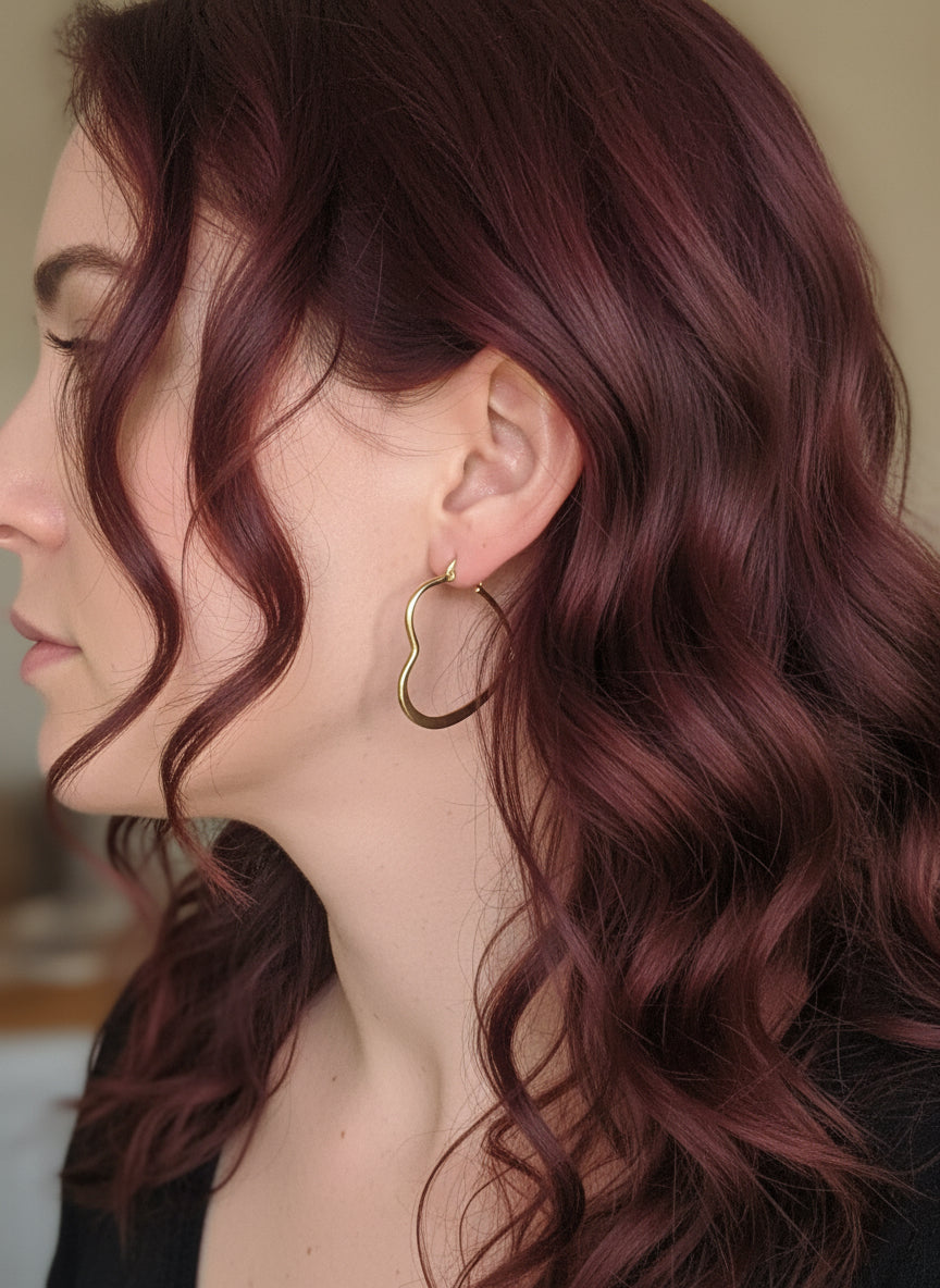 Abstract Wavy Hoop Earrings – choose your style