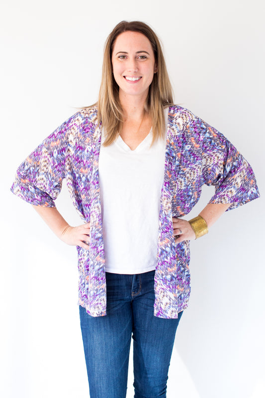 ⭐️ Purple boho Rivers pattern original Open Kaftan