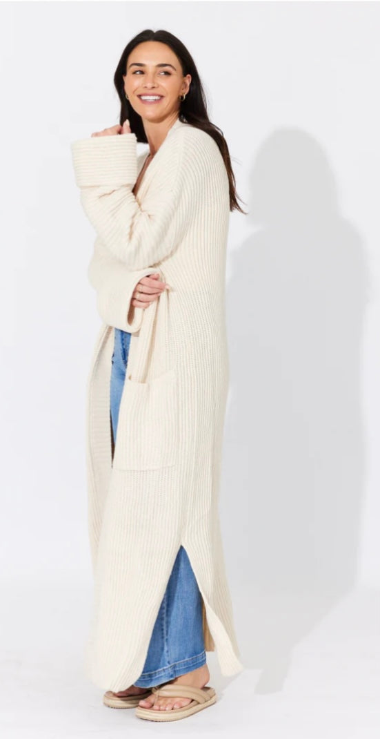 ZOE Creamy Knit Oversized Maxi Cardigan