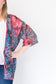 ⭐️ Multi coloured Pink & Blue Floral Sunset original Open Kaftan