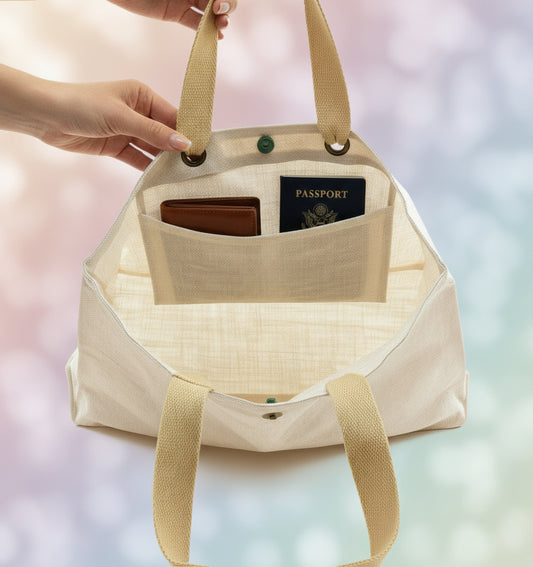 XXL White LUXE Tote Bag - Strong & Durable