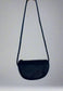 Black Half Moon Zip Sling Handbag