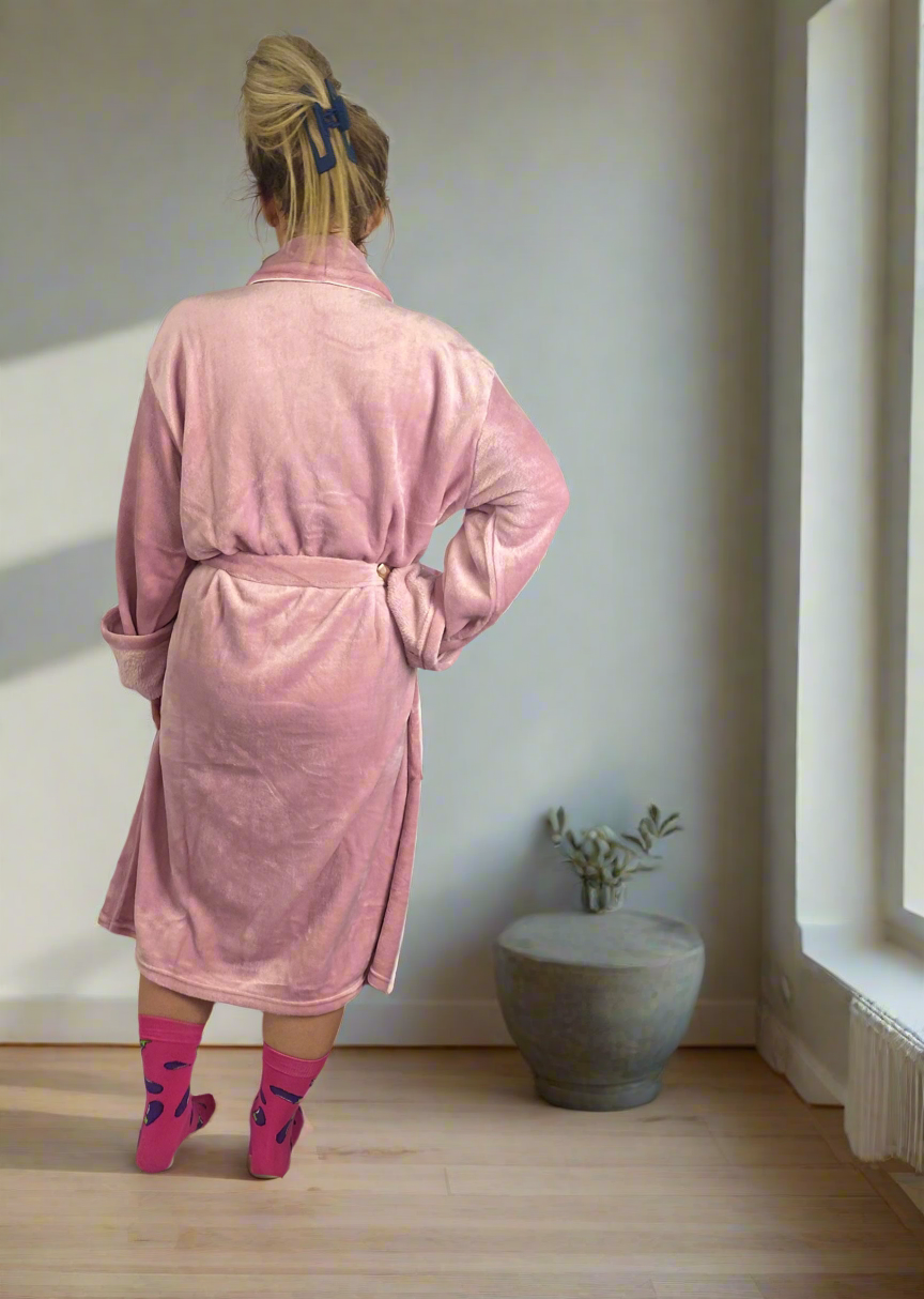 💙PANDORA Dusty Pink fluffy Robe/ Dressing Gown