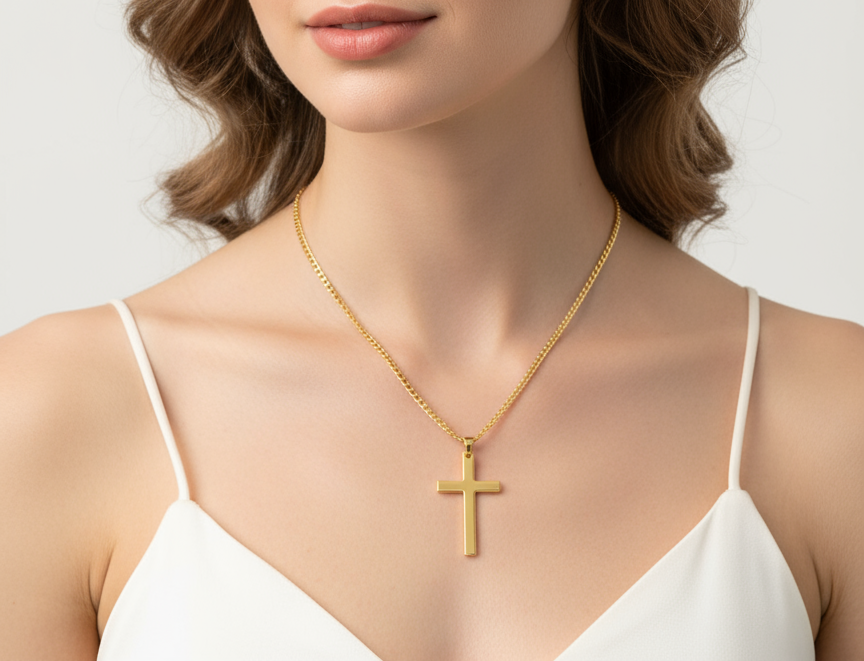 Cross Necklace Statement Chain Unisex- Choose your style