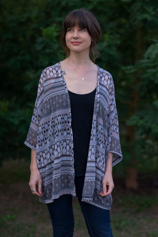 🌟 Mystery Khaki Brown Dreams Original Open Kaftan