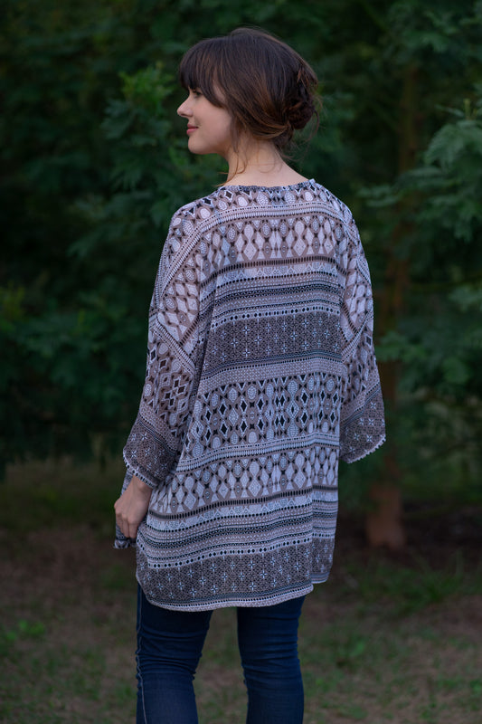 🌟 Mystery Khaki Brown Dreams Original Open Kaftan