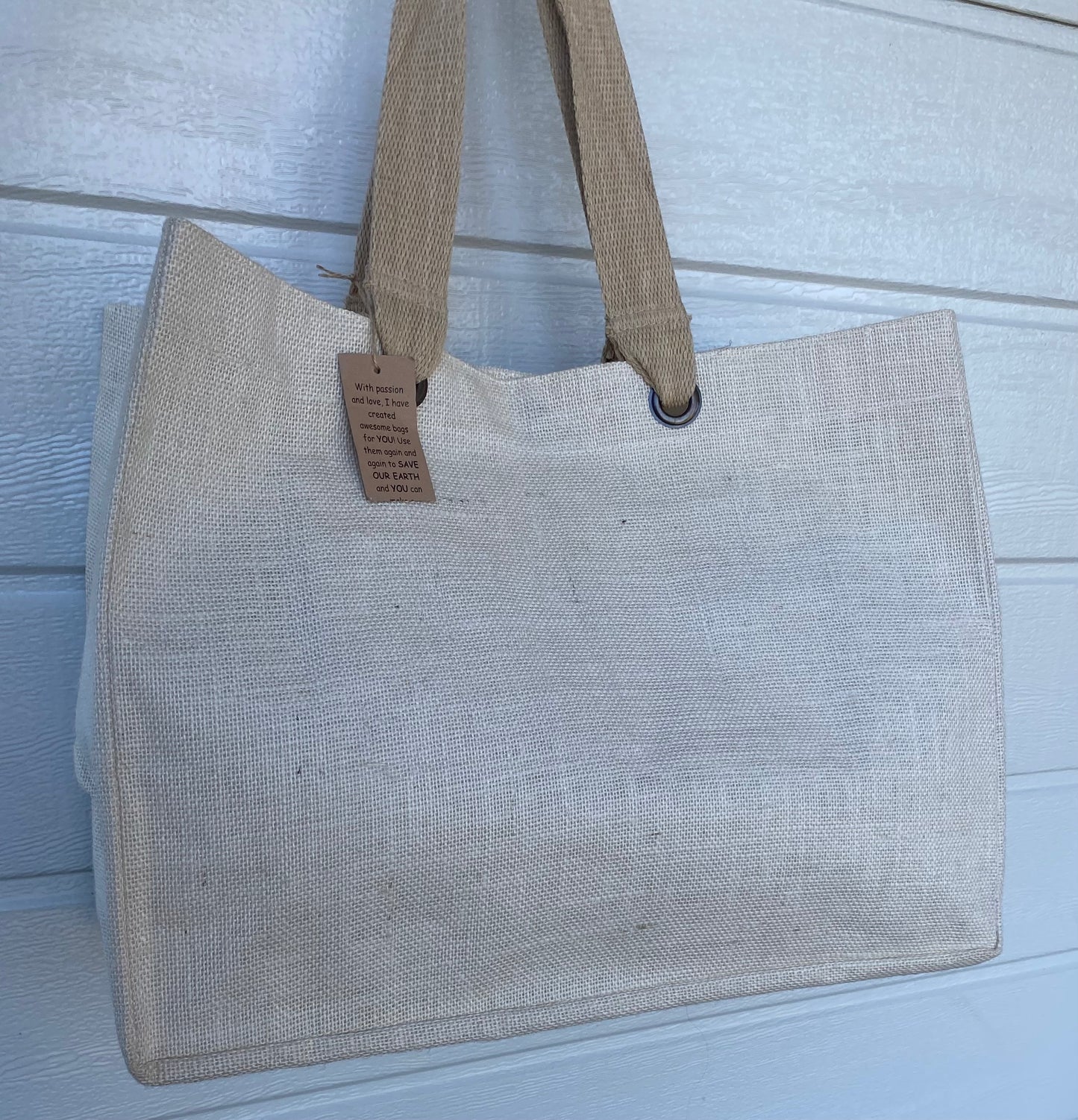 XXL White LUXE Tote Bag - Strong & Durable