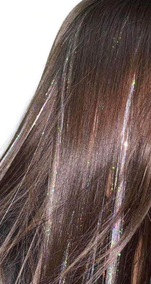 Clip-In Sparkle Tinsel Hair Extensions – 4 Pack