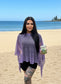 Purple Shimmer Netted Kaftan Throwover Top