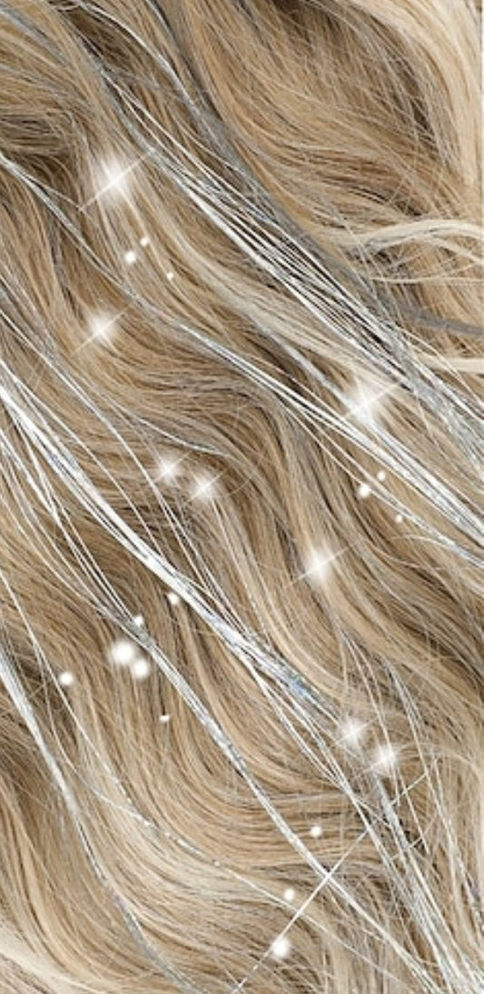 Clip-In Sparkle Tinsel Hair Extensions – 4 Pack