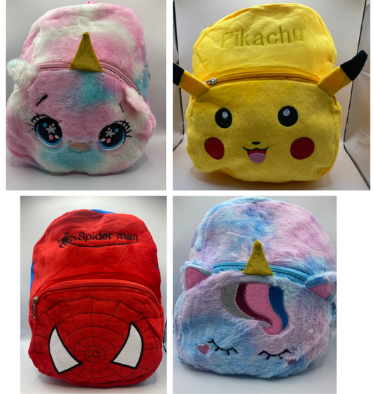Kids Plush Back Packs - Assorted Characters