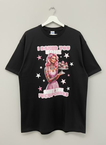 FUCUPCAKES Handmade T-shirts Black