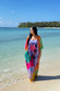 Tropical Splash Comfort Maxi Kaftan Dress