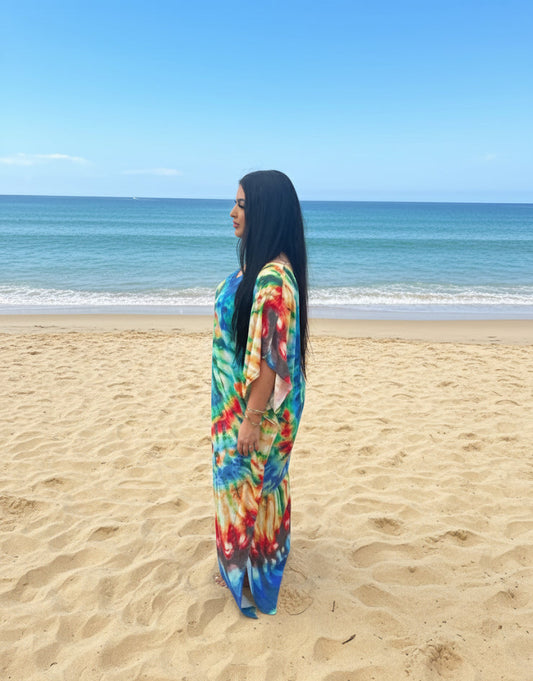Rainbow Reef Comfort Maxi Kaftan Dress