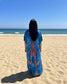 Coral Tide Comfort Maxi Kaftan Dress