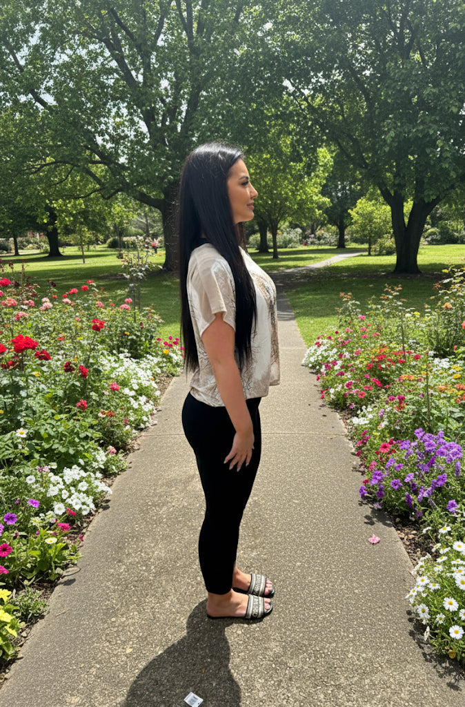 Lone Wolf Oversized Graphic Bejewelled Tshirt