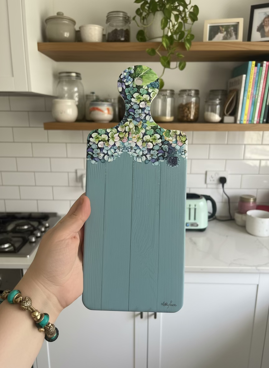 Acrylic Serving Board Collection -Coastal & Floral Designs