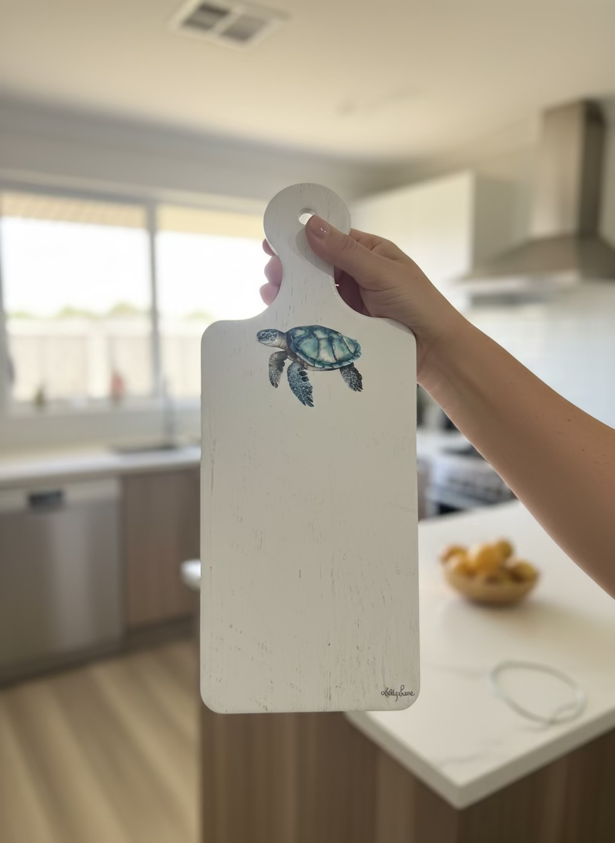 Acrylic Serving Board Collection -Coastal & Floral Designs