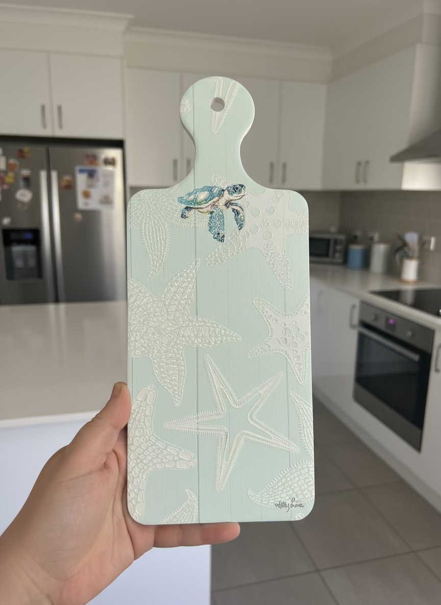 Acrylic Serving Board Collection -Coastal & Floral Designs