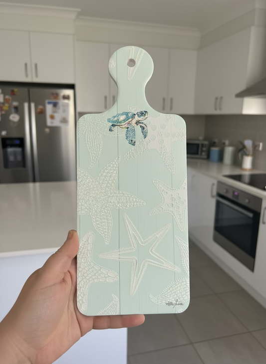 Acrylic Serving Board Collection -Coastal & Floral Designs