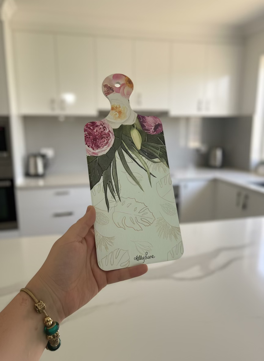 Acrylic Serving Board Collection -Coastal & Floral Designs