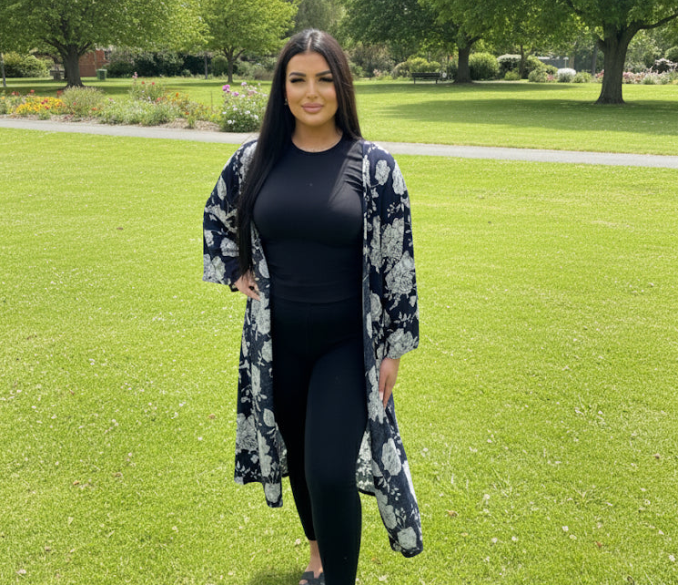 Moonlit Garden Kaftan Throwover