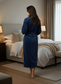 PANDORA Navy Blue fluffy Robe/ Dressing Gown Unisex
