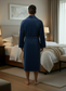PANDORA Navy Blue fluffy Robe/ Dressing Gown Unisex