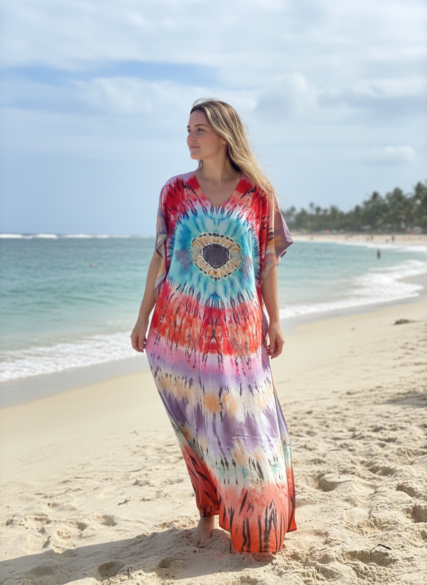 Tidal Bloom Daydream Kaftan Maxi Dress