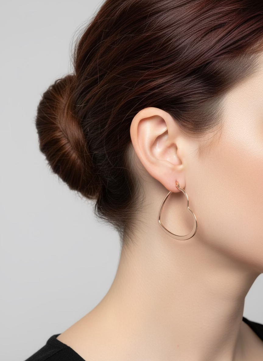 Abstract Wavy Hoop Earrings – choose your style