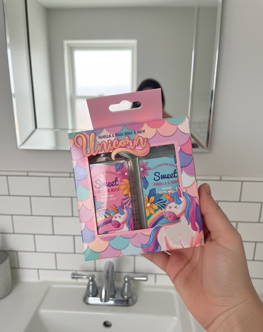 Unicorn Vanilla & Rose Body & Bath Gift Set Of 2