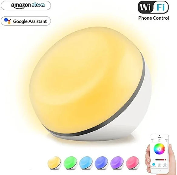 Childcare Smart Night Light / Wi-Fi Connected, Voice control, LED Lights, Custom Time