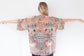 Mystic Feathers Pattern Original Open Kaftan
